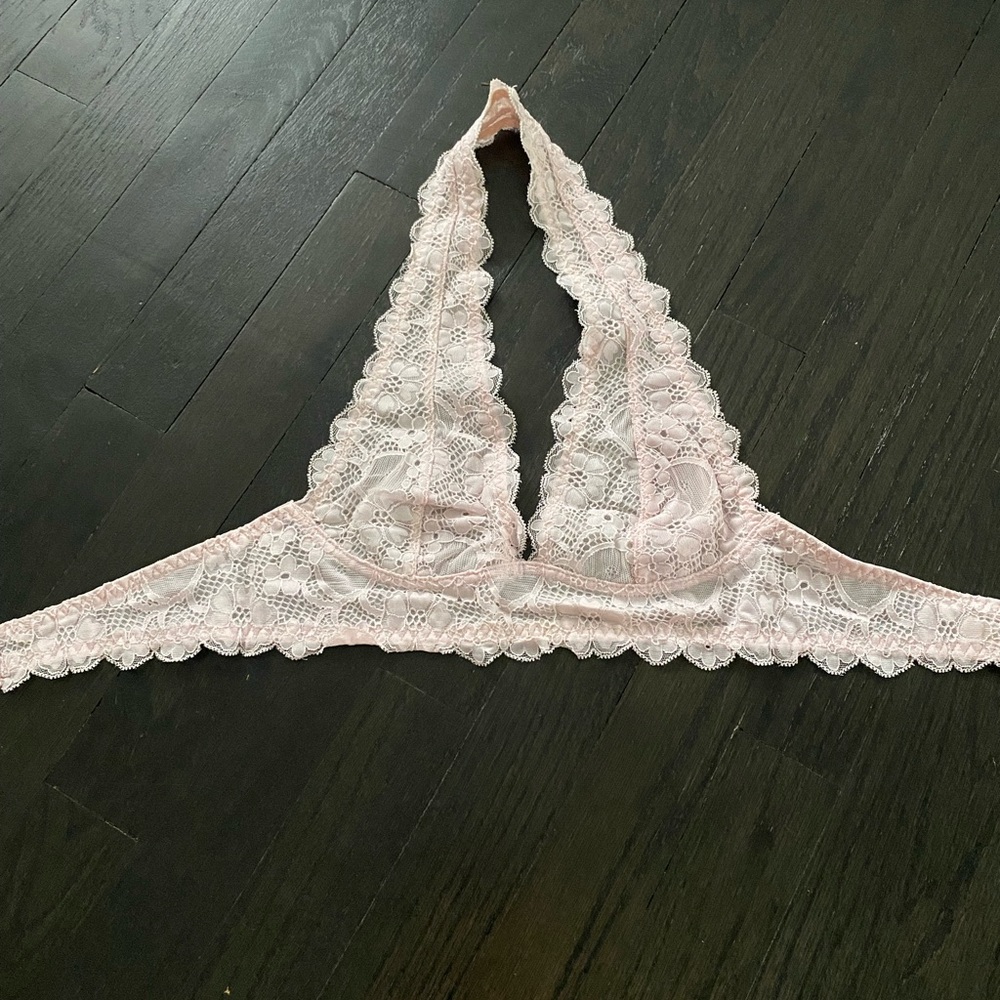 XS Free People Intimates Light Pink Lace Bralette